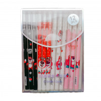 Ручка гел. Пиши-стирай Strawberry Bear синяя 12шт/уп 0177