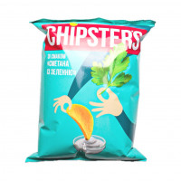 Чипсы Chipster's со вкусом Сметана и зелень 110гр 16шт/ящ