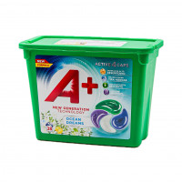 Гелевые капсулы для стирки A+ 4в1 Океан-Лимон (38шт)
