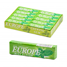 Жвачка Europe Мята green 12гр 20шт/бл 600шт/ящ