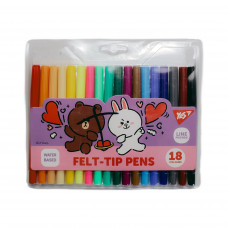 Фломастер 18кол. Line Friends YES 650551