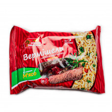 Вермишель быстрого приготовления со вкусом мяса не острая 65г 104шт / ящ Golden Dragon