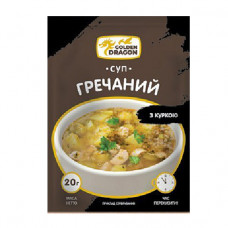 Концентрат быстрого прыг. "Суп гречаний..Курячий вкус" 20г 32шт / ящ Golden Dragon
