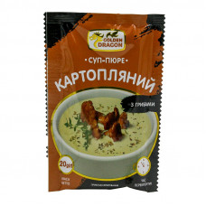 Концентрат быстрого прыг. "Суп-пюре.Грибний вкус" 20г 32шт / ящ Golden Dragon