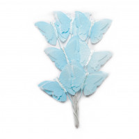 Прикраса для торта вафельний декор Метелики блакитні (7шт) 16уп/ящ 3176