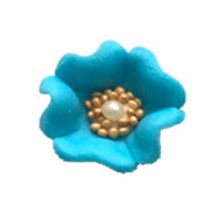 Украшение для торта Мальва голубая (50шт) 50шт/ящ