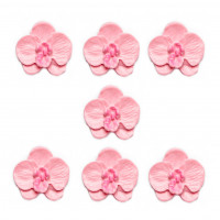 Украшение для торта Орхидея розовая d40мм (7шт) (16шт / ящ