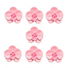 Украшение для торта Орхидея розовая d40мм (7шт) (16шт / ящ