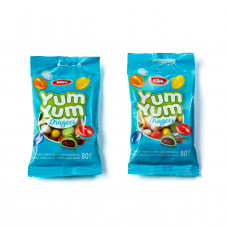 Драже фруктово-ягодное "YUM-YUM" 80гр 30шт / бл КЛИМ 223