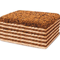 Молочний Медовик РІЗАНИЙ торт тістечко №519 Смачного 1,75кг 2200000289629