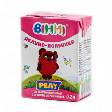 Сок "Винни" 0,2л яблочно-клубничный с мякотью (27шт / уп)