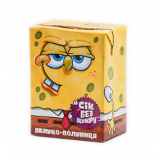 Сок ТМ "Sponge bob" 0.2л яблочно-клубничний с мякотью (27шт / уп)