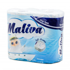 Туалетная бумага Maliva Atlantic аромат. трехслойная Морская свежесть (17м) 4рул / уп 14шт / ящ
