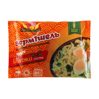 Вермишель быстрого приготовления со см. Green Chilli острая 65г 96шт / ящ Golden Dragon