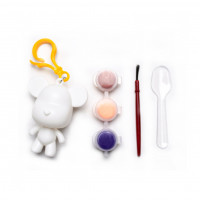 Брелок розмальовка Ведмедик з фарбами в пакеті 6,5см