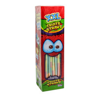 Трубочка з кислим порошком XXL Fruits straws 12г. 150шт/бл.1200ящ.
