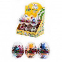 Пластмассовое прозрачное яйцо MINI Mix Toys 10г, 12шт/бл, 72шт/ящ