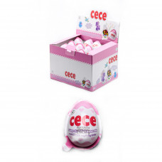 Шоколадное яйцо 20гр CECE PINK с игрушкой и кремом 24шт/бл 144шт/ящ