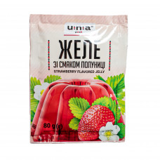 Желе фруктовое Клубника 80г (40шт) ЮНА