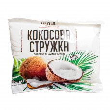 Кокосовая стружка белая 100 гр 50шт / ящ ЮНА