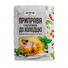 Приправа к холодцу с желатином 25гр (10шт) 70шт / ящ ЮНА