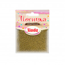 Посыпка круглая металлизированная Винтажное золото 20г/уп П150