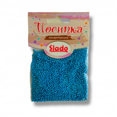 Посыпка круглая металлизированная синяя (20г/уп) П152