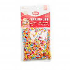 Посыпка фигурная микс "Красочная лужайка" 50г/уп П304