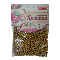 Рисовые шарики глазированные золотые D-5мм 50г/уп Р3210