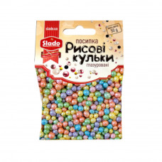 Рисовые шарики глазированные микс "Пастель №2" (50г/уп), Р3230