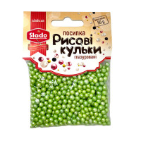 Рисовые кульки глазурованные перламутровые салаты D-5мм 50г/уп Р3218