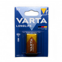 Батарейка Varta LONGLIFE сине-золотые КРОНА 6LR61 ALKALINE блистер 1шт 5423, 10шт /бл