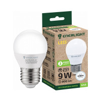 Лампа светодиодная Enerlight G45 Е27 9Вт 4100К 3625, 1шт, 100шт / ящ