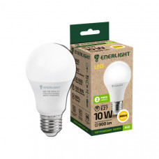 Лампа светодиодная Enerlight А60 Е27 10Вт 900лм 3000К (теплый свет) 0051, 1шт, 100шт / ящ