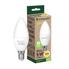 Лампа светодиодная Enerlight С37 Е14 9Вт 3000К (теплый свет) 3786, 1шт, 100шт / ящ