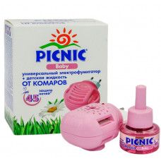 Електрофумігатор+рідина від комарів (45 ночей) "Picnic Baby" 30мл 3118/1319