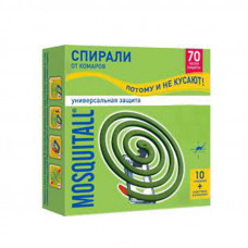Спіралі від комарів Універсальний захист "MOSQUITALL" 10шт 1005