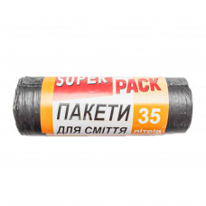 Пакеты для мусора 35л (15шт) Супер Люкс Дешевый