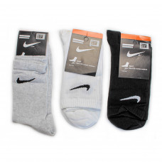 Носки мужские стрейч спотривные Nike 40-44 р.(12шт) Ч
