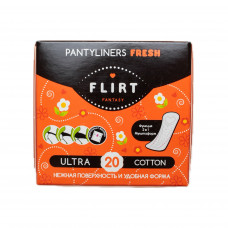 Прокладки ежедневные WКL25S Fantasy FLIRT fresh cotton & light в индивид упак 150мм 48шт / ящ