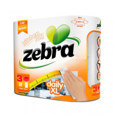 Полотенца Zebra Daily XL трехслойные (16м) 12шт / ящ