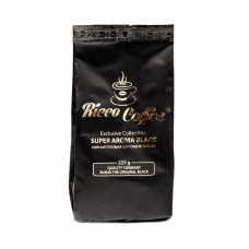 Кава мелена Ricco Coffee Super Aroma Black (Чорний) 225г, 1шт, 30шт/ящ 4820157910948