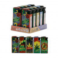 Зажигалки "SMILE" Турбо Джет КАНАБИС 226 (10шт)