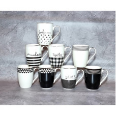 Чашка 2091-20 чорно-білий мікс 340мл