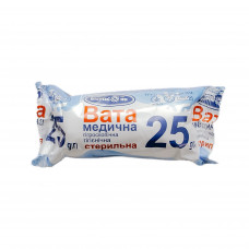 Вата стерильна 25гр ролик (1шт)