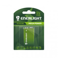 Батарейка Enerligh MegaPower зеленая КРОНА 6LR61 блистер 1шт 3427, 10шт/бл