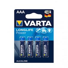 Батарейка Varta HIGH ENERGY/LONGLIFE POWER темно-синие AAA ALKALINE R03 блистер 4шт 9749, 40шт/бл