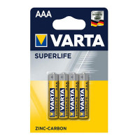Батарейка Varta Superlife желтые ААA ZINC-CARBON R03 блистер 4шт 6187, 48шт /бл