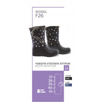 Сапоги женские утепленные мехом F26 (8пар) 37-41р