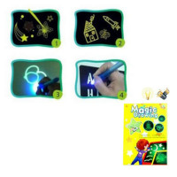 Досочка для малювання F66-A5L малюй світлом,маркер-ліхтарик,трафарет,бат.(таб.),кор.,22-15,5-1,5см.